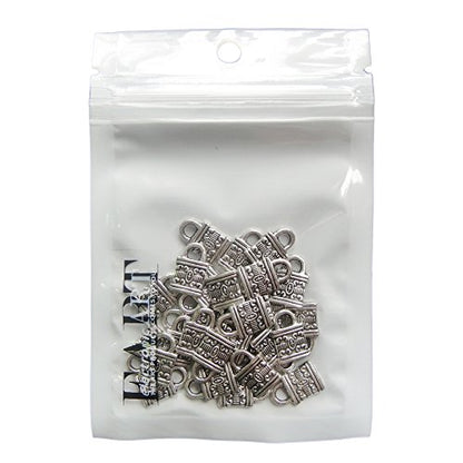 RUBYCA 60PCS Charm Pendant Chinese Lock Tibetan Metal Beads Silver Color Jewelry Making Bracelet DIY - color: Chinese Lock, size: 60 PCS