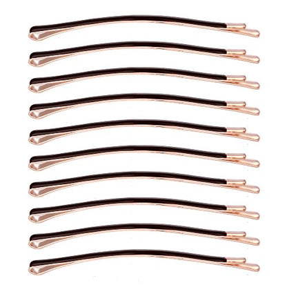 Yishenyishi Pack of 10 Curved Jumbo Bobby Pins,Hair Clips (Brown-10pcs) - color: Brown