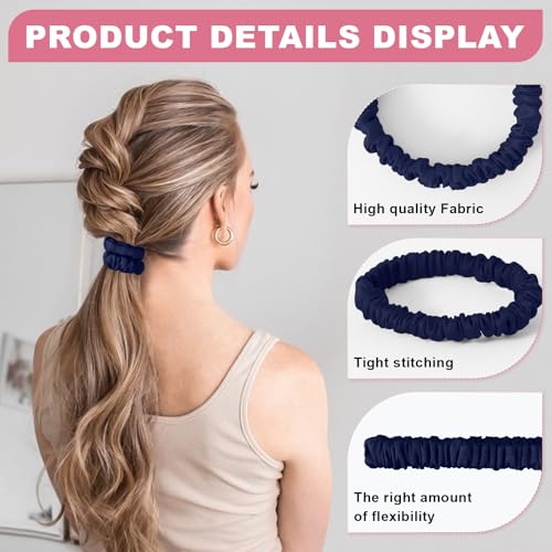 6Pcs Silk Hair Ties 100% Pure Mulberry Silk Scrunchies for Women Girls | No Hair Crease, Anti Frizz, Gentle Hold, No Damage, Color 11 - color: Color 11