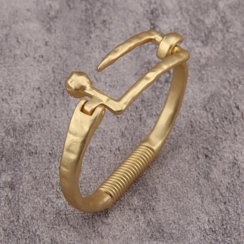 Gold Cuff Bracelet for Women Chunky Bracelet Statement Bracelet | Chunky Bangle Bracelets for Women Silver Beaded Open Bangle Stackable Stretch Bead Bracelet Boho Jewelry Gift for Wife Couple - style: Gold Bangle Cuff Bracelets