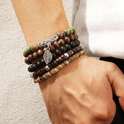 Long tiantian Boho Bracelets for Women Stackable Wooden Bracelet Western Beaded Bracelet Stack Boho Fashion Trendy Jewelry Gifts - color: A5:boho bracelets