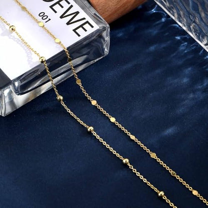 Warshion Ankle Bracelets for Women - 14K Gold Plated Waterproof Gold Anklet Delicate Chain Women's Anklets Summer Beach Pearl Jewelry Layering Gift Non Tarnish - style: ANKLETS-C