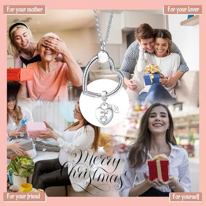 TCHYUN Family Series Dangle Charm Heart Birthstone Bead for Pandora Bracelet Women Gift - style: Brother