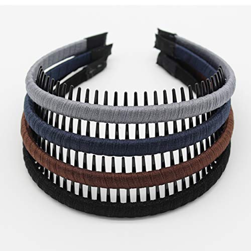 JOBAND hairbands for women's hair non slip headbands for women(4 Colors) | hair accessories for women,Resin hair bands Suitable Daily Use,Spa,Parties and Yoga，facial cleansing - color: Multi-colored-0001
