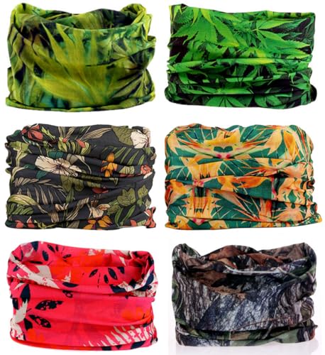 KINGREE KINREE 6PCS Outdoor Magic Scarf, Elastic Headbands, Headscarves, Headwear, Mask - color: Maple Leaf