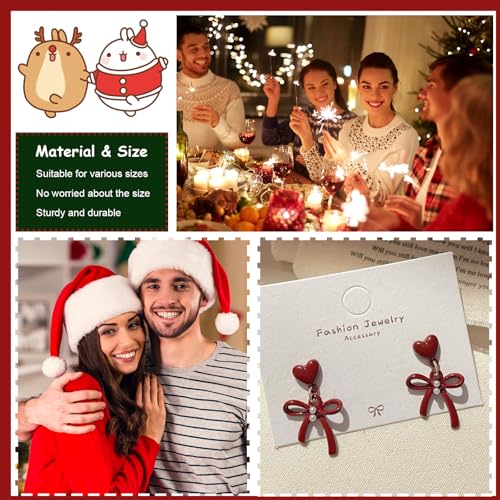 Bow Earrings Red Earrings for Women Dangle Cute Earrings Red Stuff Jewelry Outfits Accessories Gifts for Girls - color: A5:red bow earrings