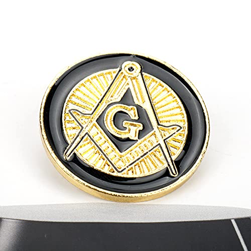 Premium Handmade Enamel Lapel Pin Brooch Badge - color: Freemasonry, size: 1 Pin