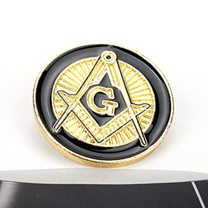 Premium Handmade Enamel Lapel Pin Brooch Badge - color: Freemasonry, size: 1 Pin