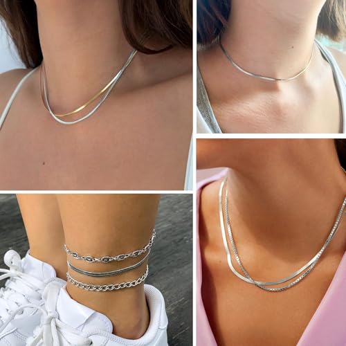 33FT 3mm Stainless Steel Chains Snake Chains Roll Bulk for Jewelry Making | 304 Stainless Steel Flat Snake Chains Roll Spool for DIY Craft Necklace Bracelet - color: 3.0mm Stainless Steel Flat Snake Chains