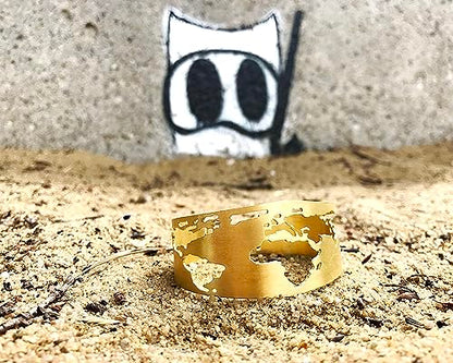 World Map Bracelet, Travel Bracelet, Cuff Bracelet, Globe Bracelet, Traveler Gift