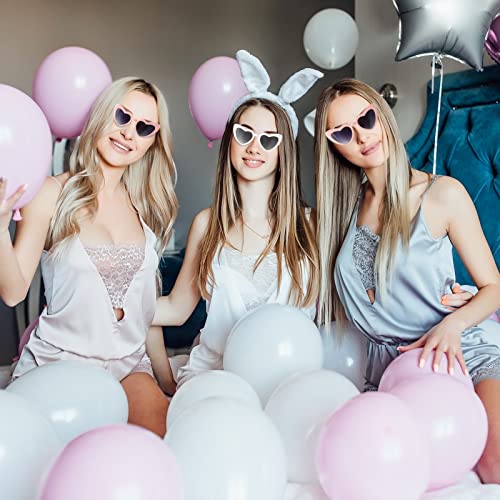 Bridesmaid Scrunchies Proposal Hair claws clips Set of 12 Bridal Shower heart sunglasses Gifts for Wedding Bachelorette Party Favors (32pcs White&Sage Green) - color: 32pcs White&Sage Green