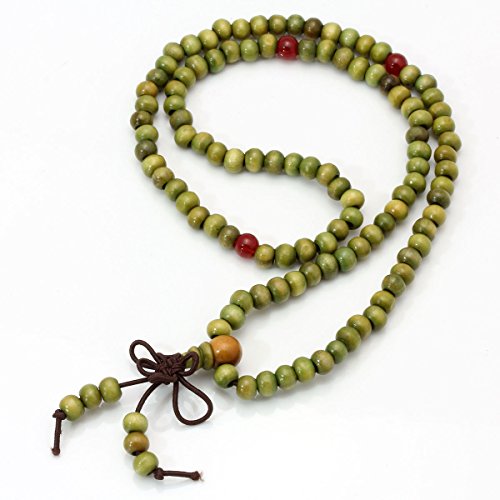 Eigso 6-8mm Wood Beads Bracelet Prayer Beads for Meditation Buddha Tibetan Bracelet for Men and Women - color: C:4 Pcs