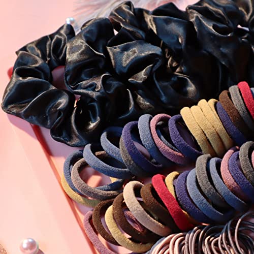 YANRONG 755PCS Hair Accessories for Woman Set Seamless Ponytail Holders Variety Hair Scrunchies Hair Bands Scrunchy Hair Ties For Thick and Curly (Mix) - color: 755PCS（Mix）