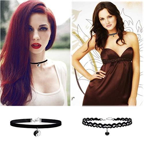 K&Q 56 PCS Choker Necklace Set - Classic Colorful Gothic & Cute Lace Velvet Collar Choker Necklaces for Women