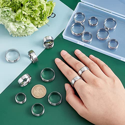 UNICRAFTALE Stainless Steel Classical Plain Stackable Wedding Band Ring Blank Wedding Ring Cool Simple Band For Women and Men Gifts for Special Occasions - color: Stainless Steel Color