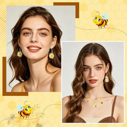 40Pcs/20 Pairs Bee Charms for Jewelry Making Gifts | Assorted Honeycomb Honeybee Charms, Bee Enamel Charms Pendants, Necklace Bracelet Keychains Making, DIY Crafts Supplies - style: Bee