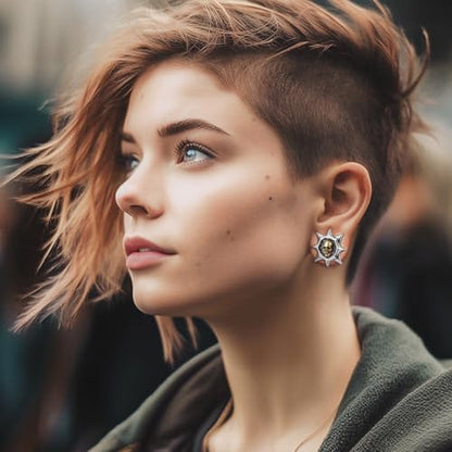 COOEAR Stainless Steel Ear Tunnel and Plug, Flesh Gauges for Earrings, Industrial Gears Design Piercing Expander Stretchers. - color: S8743G, size: 9/16" (14mm)