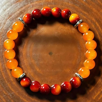 5A Grade Natural Crystal Gemstone Bracelet: Quartz Beads with Therapeutic Energy—Handmade Elastic Style for Boys & Girls - color: Yellow, size: One Size