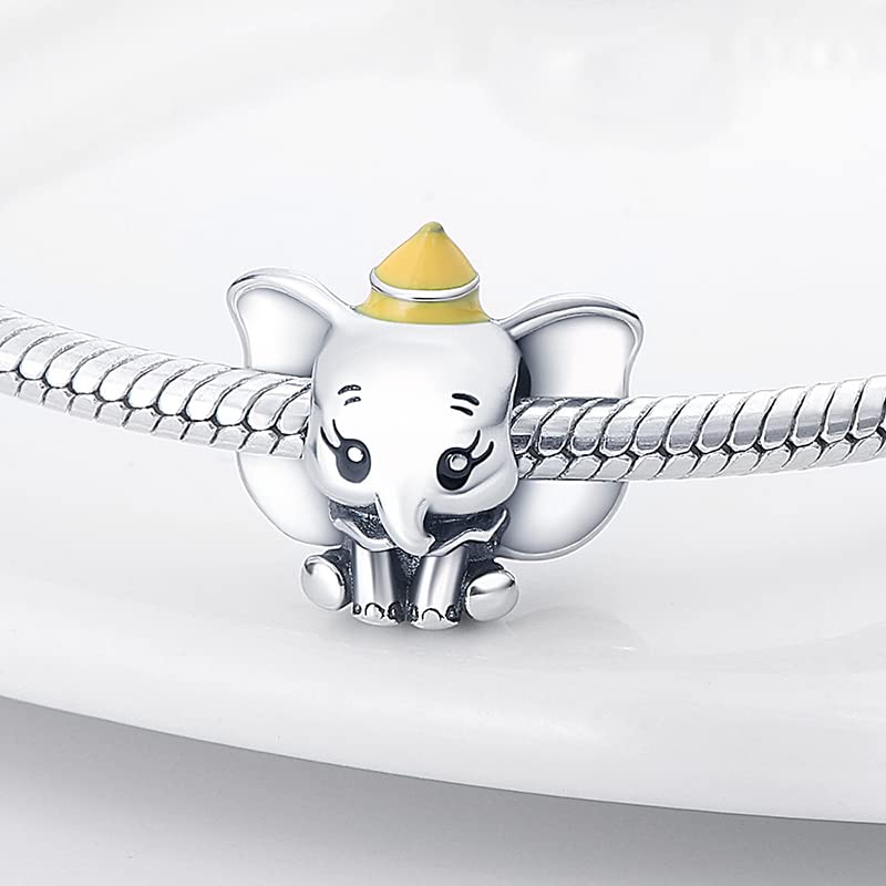 LIGHTDOG 925 Sterling Silver Charms for Bracelets Necklaces Dangle Pendants Beads Charms Fits Pandora Charms Bracelets Jewelry Holidays Gift for Women - style: Elephant Beads