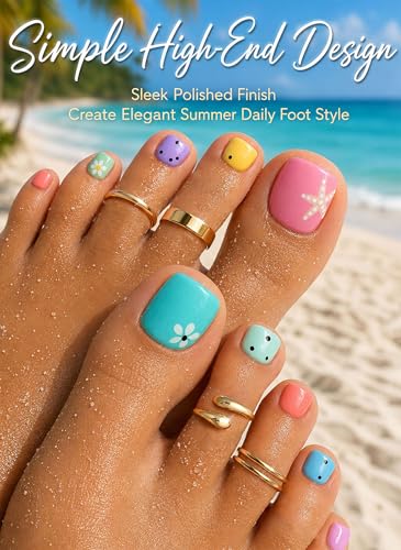4Pcs Toe Rings for Women Non Tarnish 14K Gold Filled Toe Ring Adjustable Flower CZ Band Wave Dainty Toe Ring Summer Beach Open Toe Rings Set Waterproof Toe Jewelry Foot Jewelry - color: Gold double row