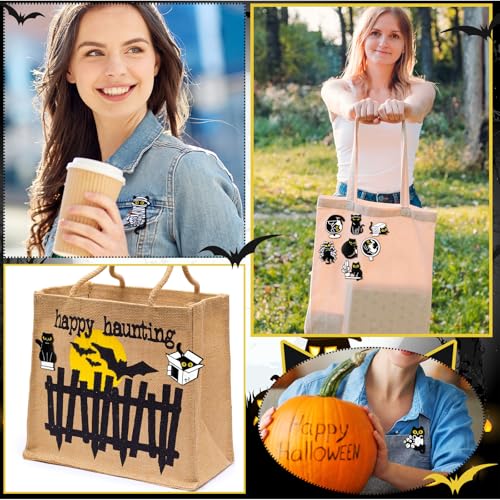 Landical 30/60 Pcs Cute Enamel Pins Bulk Plant Flower Animal Halloween Gothic Fall Pumpkin Cartoon Lapel Pin Brooches Jewelry Gift for Backpack Clothes Hats Accessories - style: Cat