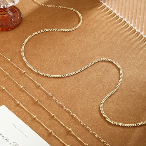 Gold Waist Chain for Women Dainty 14K Gold Plated Layered Belly Chain Adjustable Bikini Belly Beads for the Waist Waterproof Beach Accessories Body Chain Jewelry for Gifts - style: BY0001