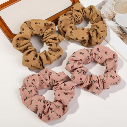 Hair Scrunchies for Women - Hair Ties No Damage Both for Thick Hair or Thin Hair Curl Hair No Crease Scrunchies Ponytail Holder No Hurt Your Hair - color: Light Pink