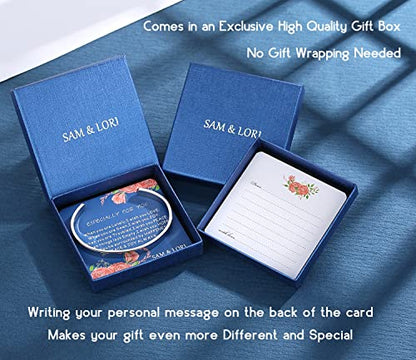 SAM & LORI Personal Bracelets for Teens/Women-Inspirational Jewelry Gifts (Various Designs) for Daughter/Sister/Mom/Friends-Adjustable Bracelet in a Pretty Gift Box - style: 2-Daughter Dad-The love between ...forever