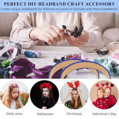 Wecoe Satin Headbands, 16 Pcs 1 Inch Hair Bands for Women & Girls(Set J) | Great for daily wear, festive looks & DIY crafts - color: Set J