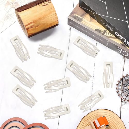 20 Pcs Snap Hair Clips for Women Snap Hair Barrettes Double Grip Hair Clips 3 Prong Clips for Hair Barrettes for Women Girls (Silver) - color: Silver