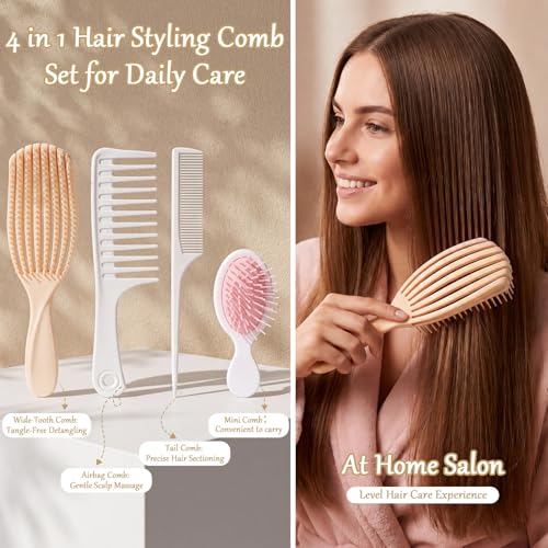 20 Pcs Gift Basket for Women Hair Care Pack Includes Self Care Beauty Set Hair brush Set for Women, Mom Friend Sister Wife Grandma Girlfriend Daughter (White) - color: White