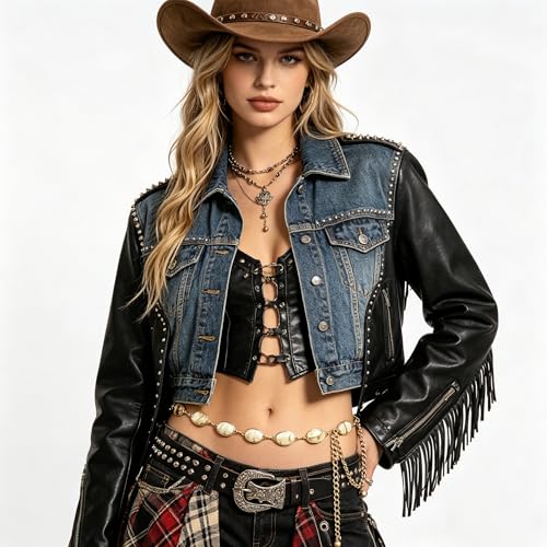 ILuvatar Green Glass Diamond Chain Belt - Metal Women's Western Style Dress Belt - color: Gold-cream