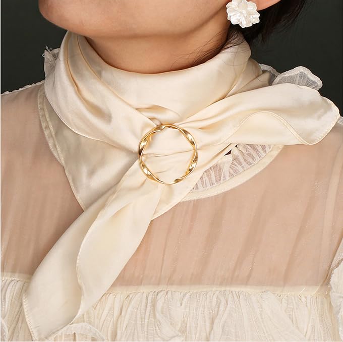 10PCS Scarf Ring Clip T-shirt Tie Clips Women Fashion Metal Circle Clips | DIY clothing clips,shirt clips,shirt clips to tighten,Clothing Ring Wrap Holder