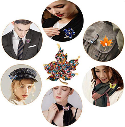 seven wolves Brooches for Women Austria Crystal Brooch Pins Rhinestones Brooches Daily Wearing Breastpin with Boxes - color: Multicolor 1