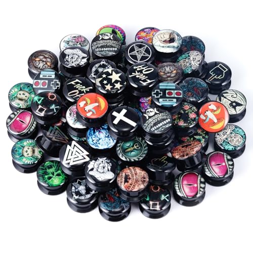 10 Pairs Acrylic Screw on Ear Gauges Plugs and Tunnels Expander Stretcher For Women Men Body Piercing Jewelry - size: 8mm(0g)