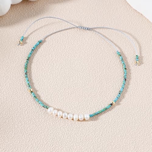 KELITCH Womens Pearl Bracelets Friendship Bracelet Handmade Miyuki Beads Charm Bracelet Holiday Gift - color: B4