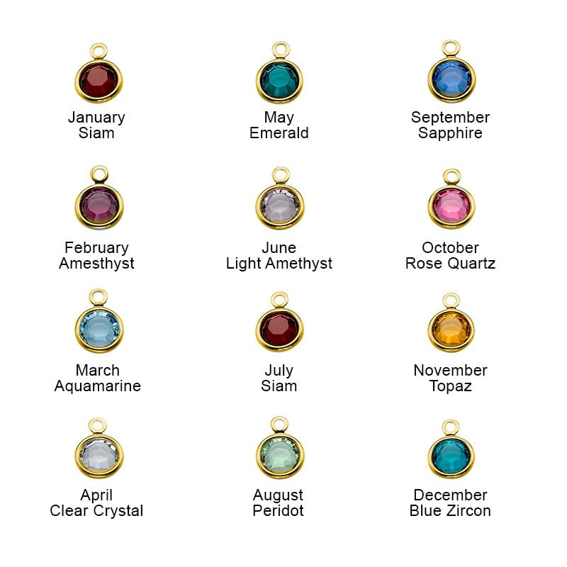 Personalized Infinity Bracelet - Choose Your Style - Sterling Silver, Solid Gold or Plated - Rolo Chain - color: 18K Gold Plated Silver, size: 1 Name Bracelet with Birthstone