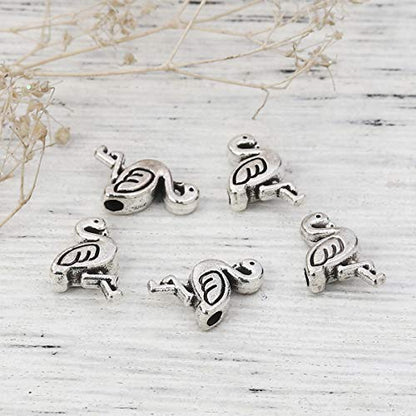 JGFinds Spacer Bead Animal Charms, 95 Pack with 1.3mm Hole (Flamingo) - color: Flamingo