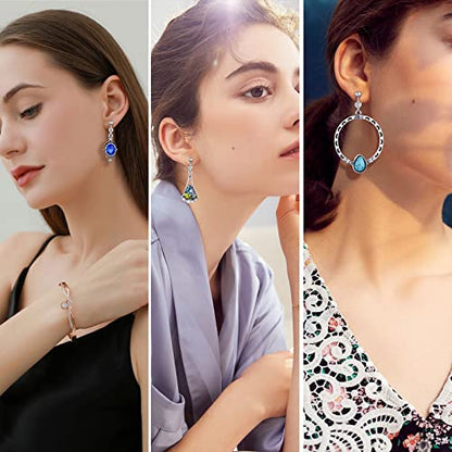 15 Pairs Wholesale Clip on Earrings for Women Trendy,Lightweight Clipon Earrings for Women in Silver Tone - style: Style D