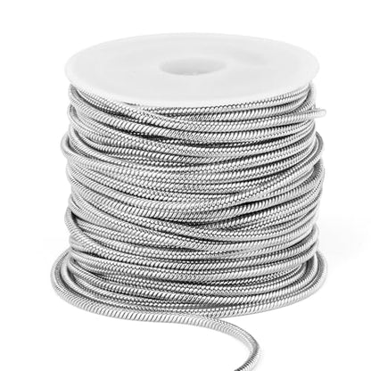 33FT 2mm Thin Stainless Steel Chains Snake Chains Bulk for Jewelry Making | Small 304 Stainless Steel Round Snake Chains Roll Spool for DIY Craft Necklace - color: 2mm Stainless Steel Round Snake Chains