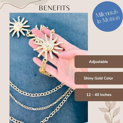 Millennials In Motion Designer Belt - color: Gold Sun