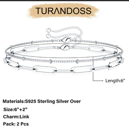 Dainty Gold Bracelets for Women, 14K Gold Plated Adjustable Layered Beads Bracelet Cute Evil Eye Oval Chain Pearl Bar Turtle Gold Bracelets for Women Jewelry - style: Layered CZ Chain