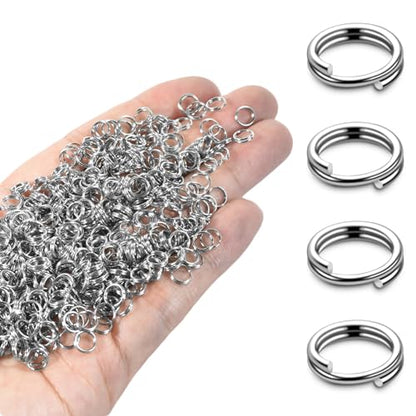 6mm 300 PCS Silver Tiny Split Ring for Jewelry Making, Double Loops Split Jump Rings Necklaces Bracelets Earrings Metal Mini Key Rings DIY Craft Hardware - color: 5.9mm(inside dia. 4.8mm) Tiny Rings Silver 300pcs