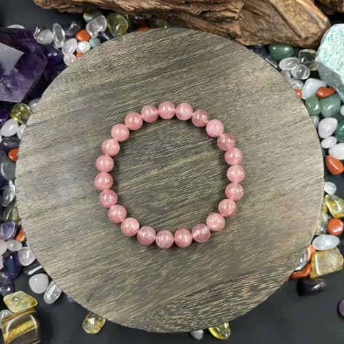 Amethyst Bracelet for Women Men, Elegant Handmade Natural Gem Stone Round Beaded Stretch Elastic Adjustable Healing Bracelets 8mm Gifts - color: Purple, size: Medium