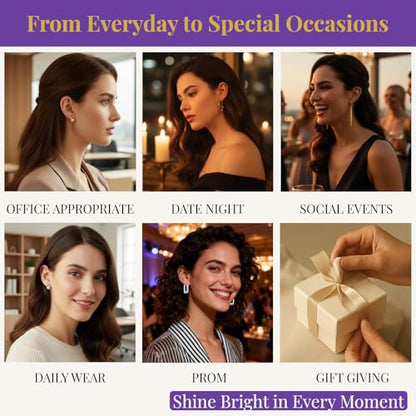 Pearl Geometric Stud Earrings for Women - 14k Gold Plated Pearl Square Studs 316 Stainless Steel Hypoallergenic Minimalist Rectangle Ear Jewelry Birthday Gifts for Her