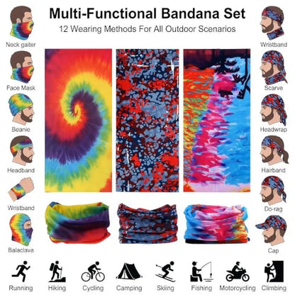 KINGREE KINREE 6PCS Outdoor Magic Scarf, Elastic Headbands, Headscarves, Headwear, Mask - color: May