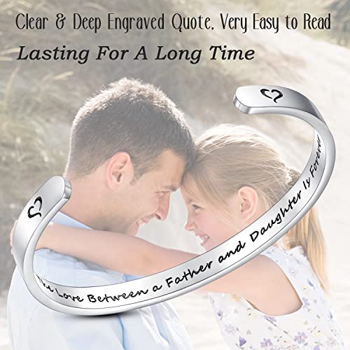 SAM & LORI Personal Bracelets for Teens/Women-Inspirational Jewelry Gifts (Various Designs) for Daughter/Sister/Mom/Friends-Adjustable Bracelet in a Pretty Gift Box - style: 2-Daughter Dad-The love between ...forever