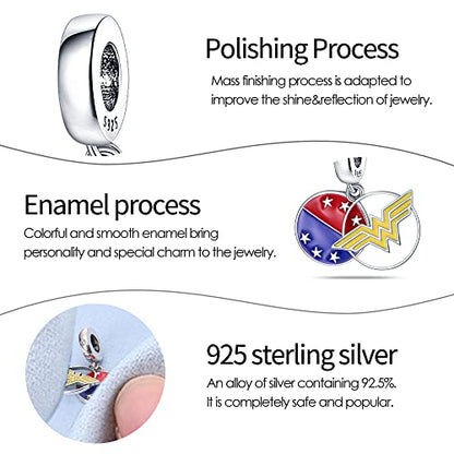 Pandach 925 Sterling Silver Charms Beads for Bracelets and Necklaces Butterfly and Headphones Pendants Clover Charms Jewelry Gift for Women - style: Charm National Micro
