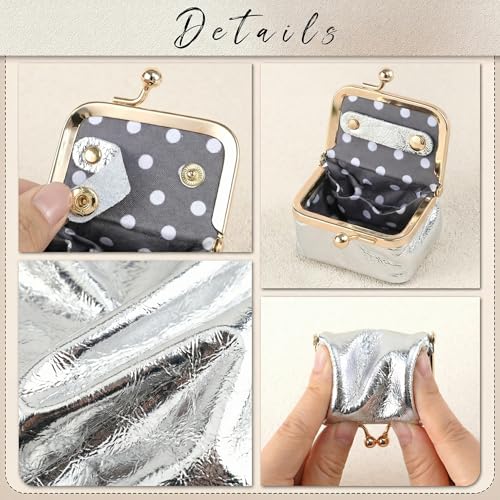 Zivyes Mini Jewelry Box Travel Small Coin Purse Organizer Case Genuine Leather Tiny Size (silver) - color: silver