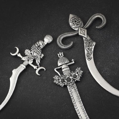 3PCS Sword Hair Pins for Women, Metal Hair Sticks Set, Viking Hair Accessories, Medieval Renaissance Hair Pin Set, Fantasy Pirate Decorative Hair Sticks for Bun Updo